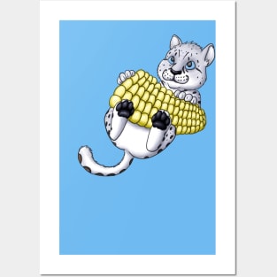 Corn on the Cub - Snow Leopard Posters and Art